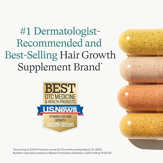 Nutrafol Postpartum Hair Growth Supplement With Clinically Effective, Breastfeeding-friendly Ingredients for Visibly Thicker, Stronger Hair (1-Month Supply)