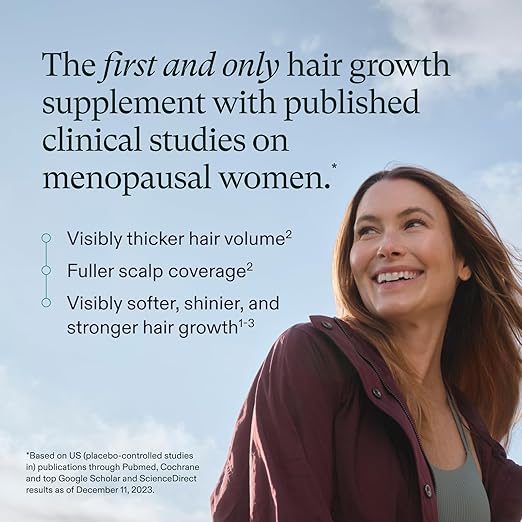 Nutrafol Women's Balance Hair Growth Supplements, Ages 45 and Up, Clinically Proven for Visibly Thicker Hair and Scalp Coverage, Dermatologist Recommended - 1 Month Supply