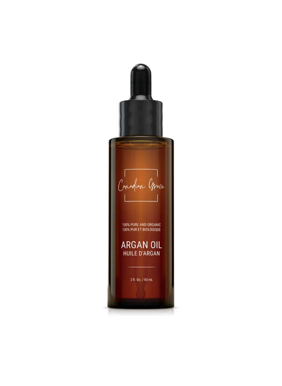 Organic 100% Argan Oil - For Dry, Tight & Dehydrated Skin + Frizz-Prone, Dry Hair