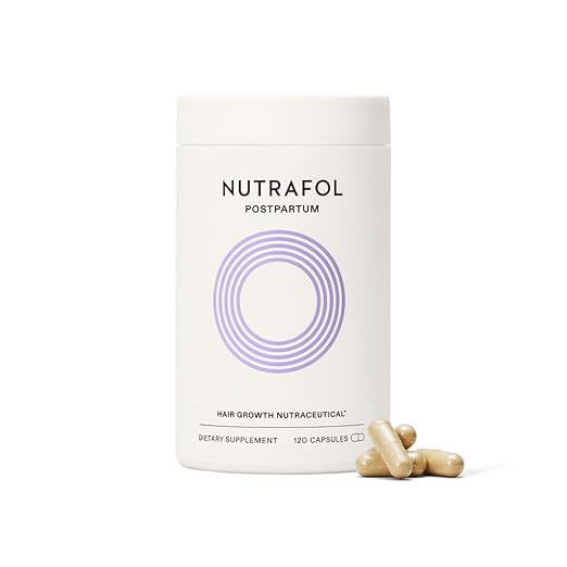 Nutrafol Postpartum Hair Growth Supplement With Clinically Effective, Breastfeeding-friendly Ingredients for Visibly Thicker, Stronger Hair (1-Month Supply)