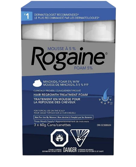Men's ROGAINE 5% Minoxidil Unscented Foam (3 Month Supply)